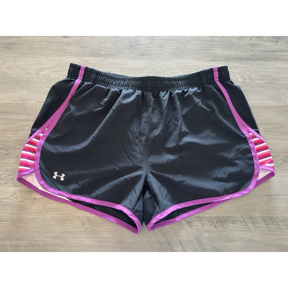 Under Armour Heat Gear Women's Size M Black Athletic Running Shorts